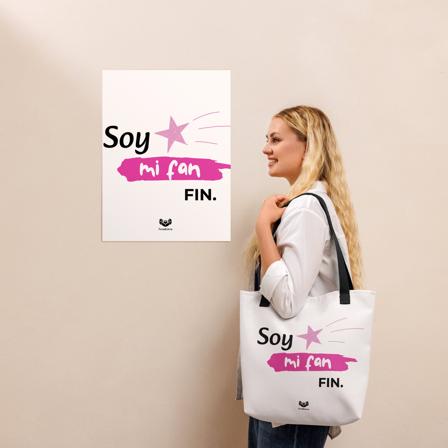 Bolsa de tela con frase "Soy mi fan. Fin" | Amadíssima