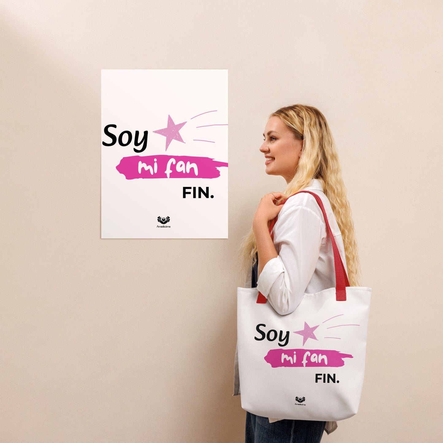 Bolsa de tela con frase "Soy mi fan. Fin" | Amadíssima
