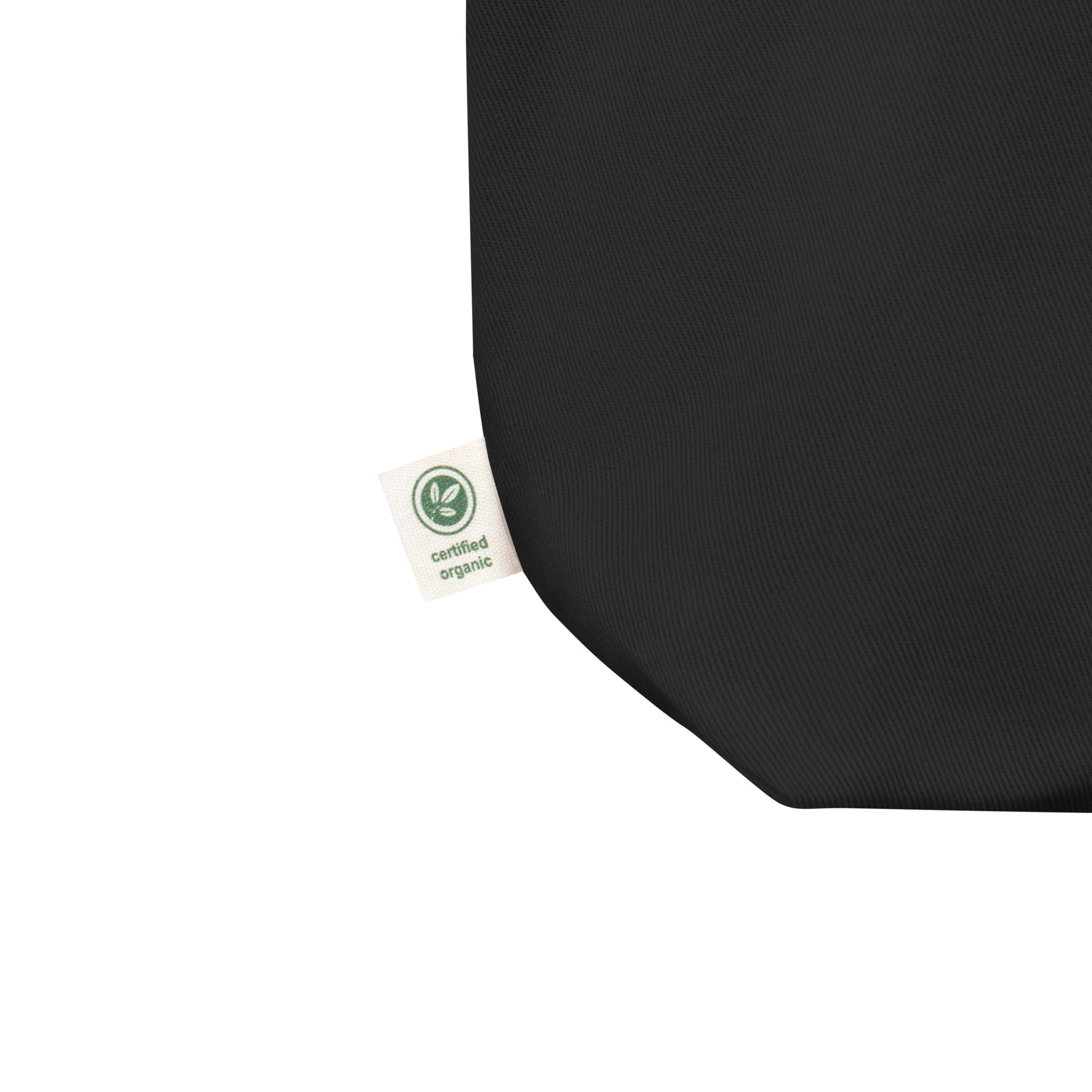 Vista frontal bolsa de tela orgánica con frase positiva, Amadíssima