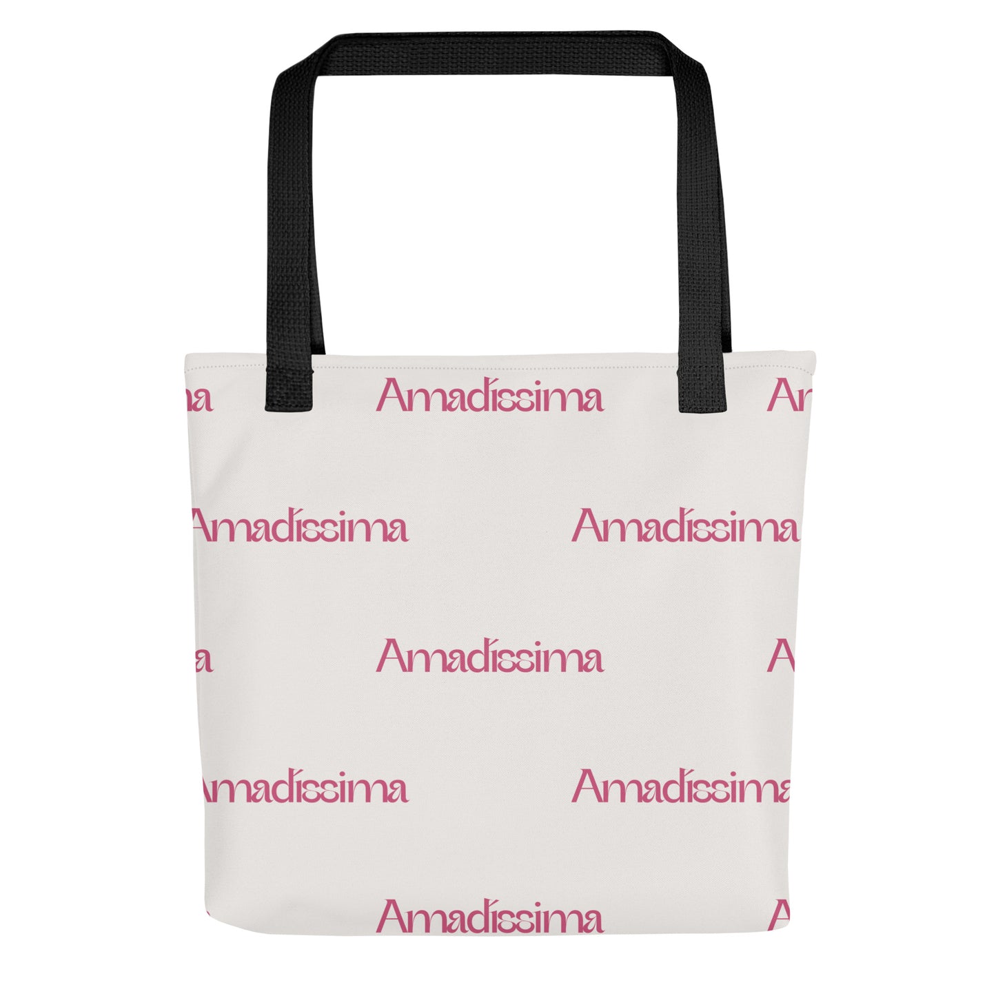 Detalle del diseño expandido en bolsa tote blanca “Multiversa”