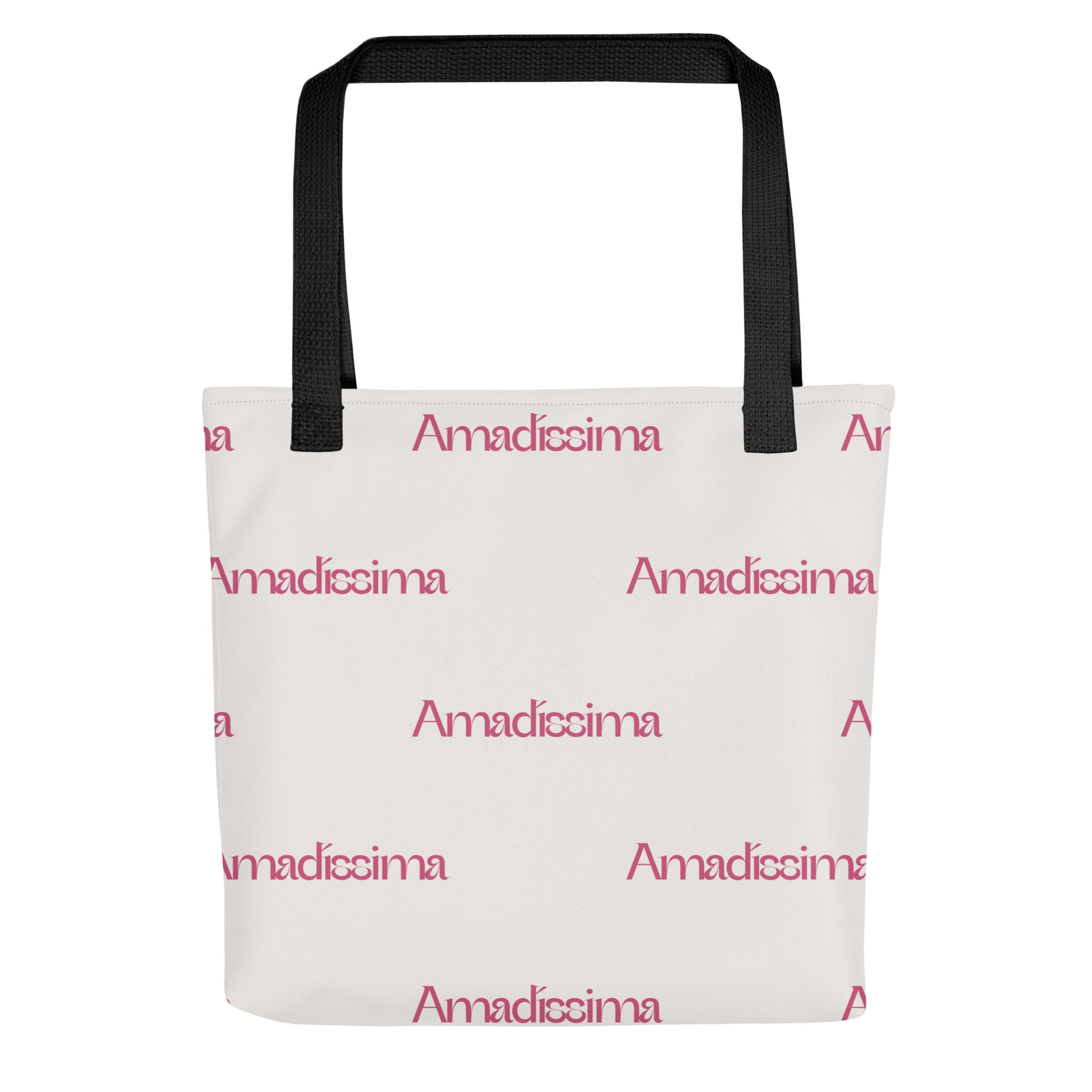 Detalle del diseño expandido en bolsa tote blanca “Multiversa”
