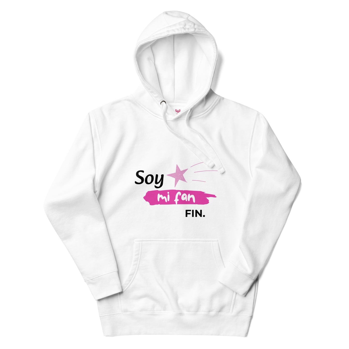Sudadera coqueta con capucha para mujer “Soy mi fan. Fin” | Amadíssima