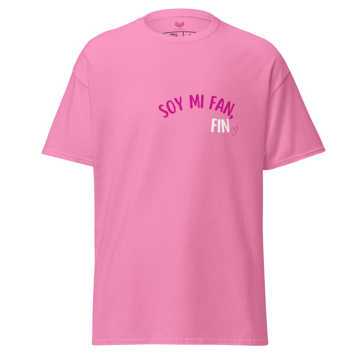 Camiseta coqueta 100% algodón “Soy mi fan. Fin” | Amadíssima